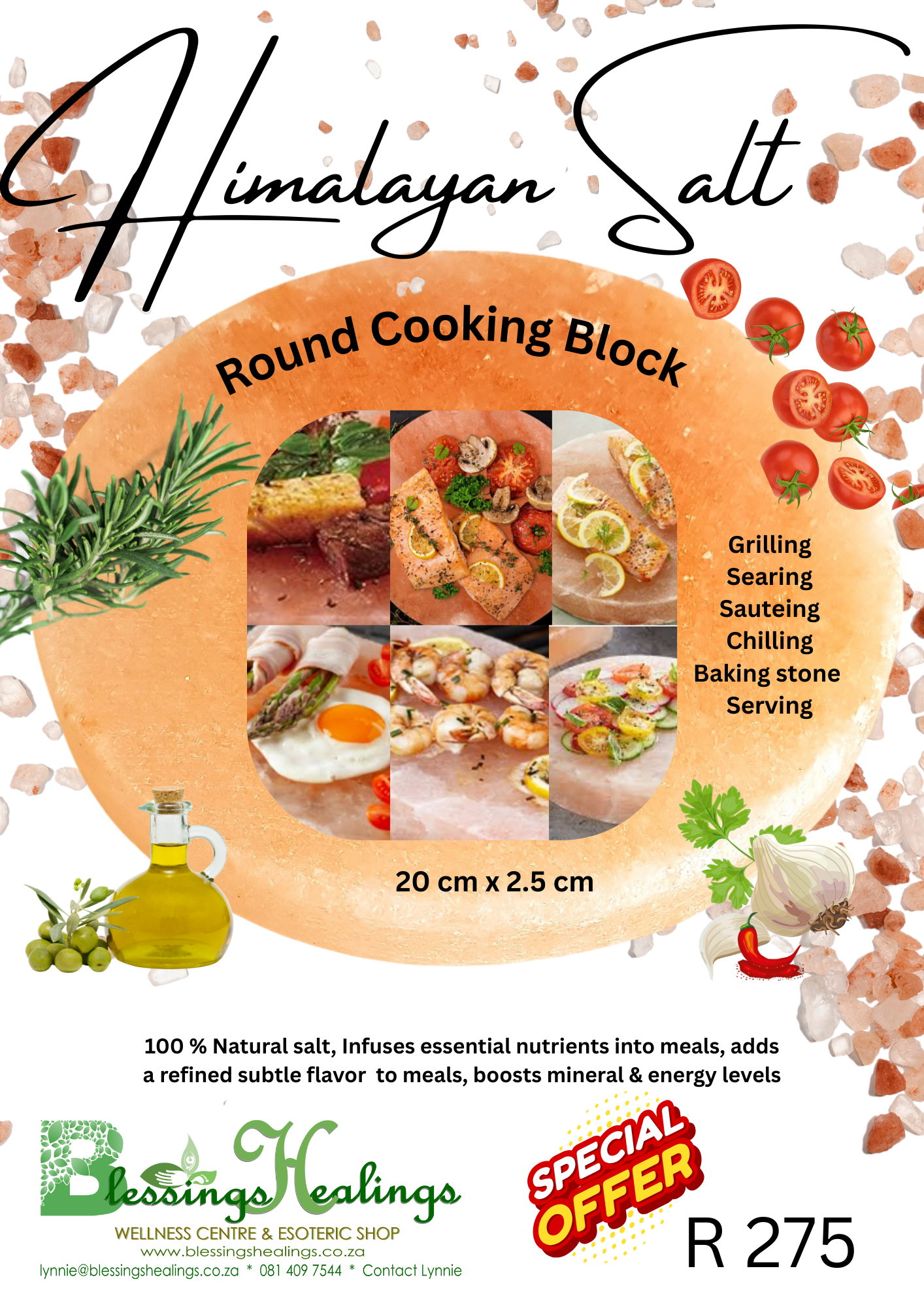 Himalayan Salt Cooking Block Round