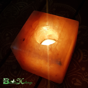 Himalayan Salt Tea Light Holder – 1 hole Square